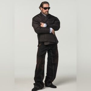 ZARA x Stefano Pilati Men’s Quilted Jacket w Rounded Sides. M NWT - lmtd release